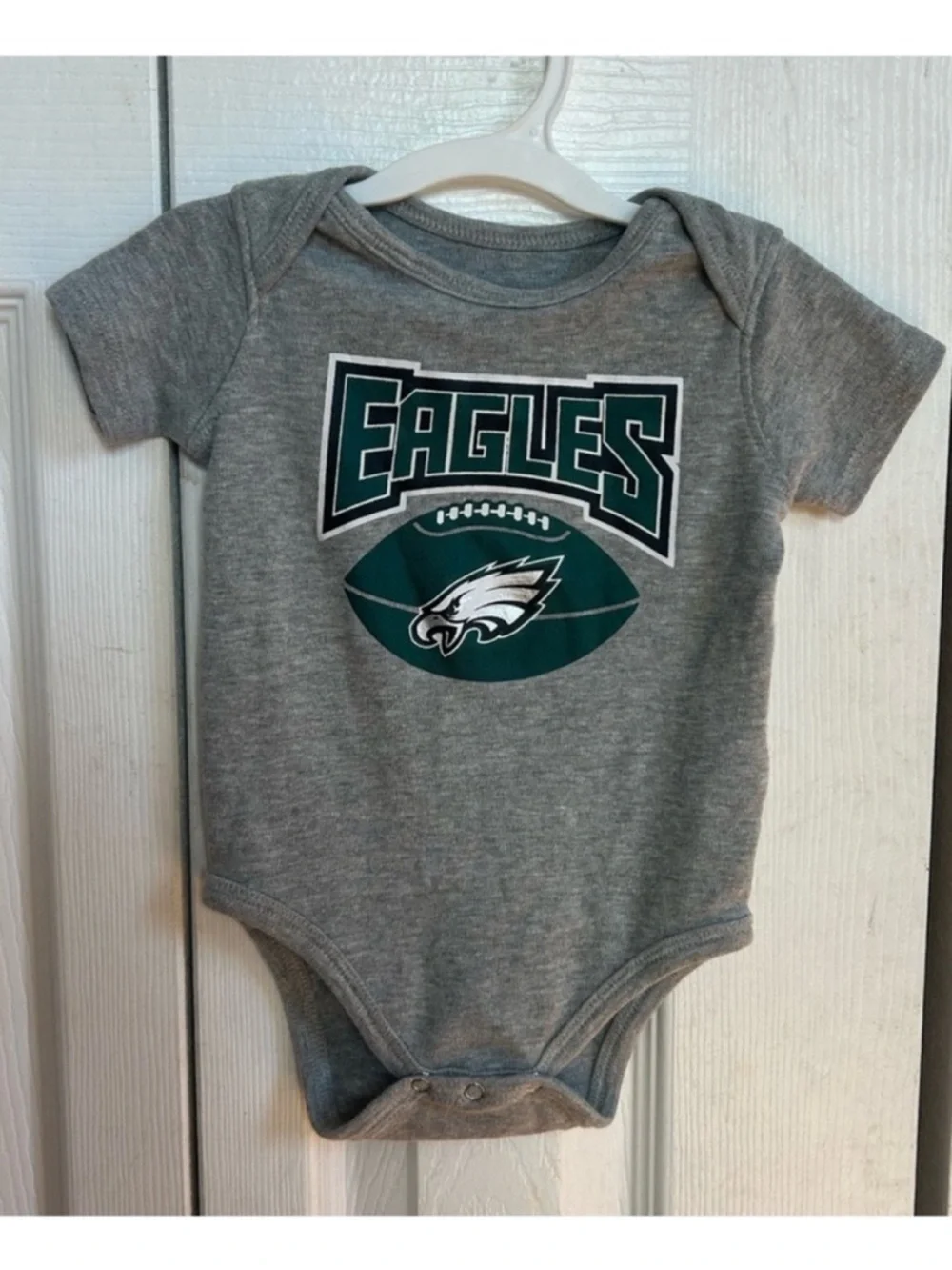 NFL Eagles Grey Baby One-Piece Bodysuit